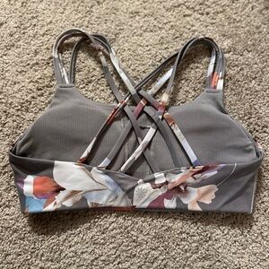 Floral Athleta Strappy Sports Bra